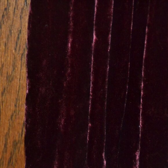 Anthropologie The Somerset Maxi Long Dress VELVET WINE/DARK RED SMALL - Picture 6 of 9